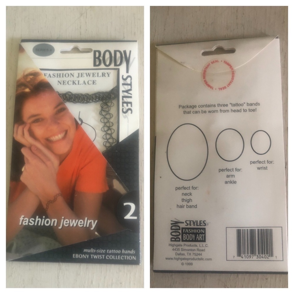 Tattoo Body Art Jewelry Bands ~ Ebony Twist Collection